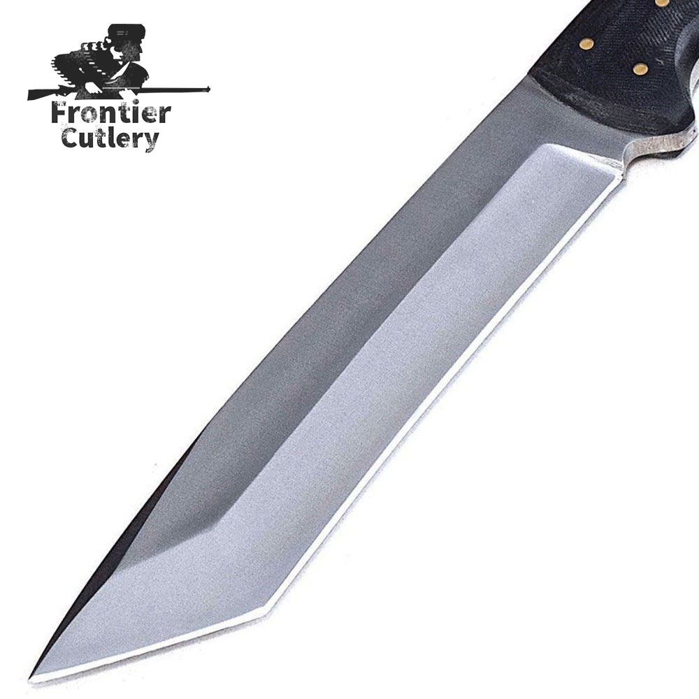 Custom Handmade D2 Tool Steel Caribbean Blue Bone-Micarta Tactical Hunting Knife