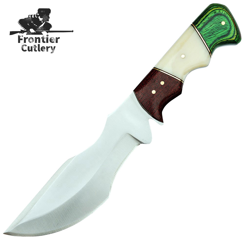 Stainless Steel Blade Hunting knife with Durable Leather Cover