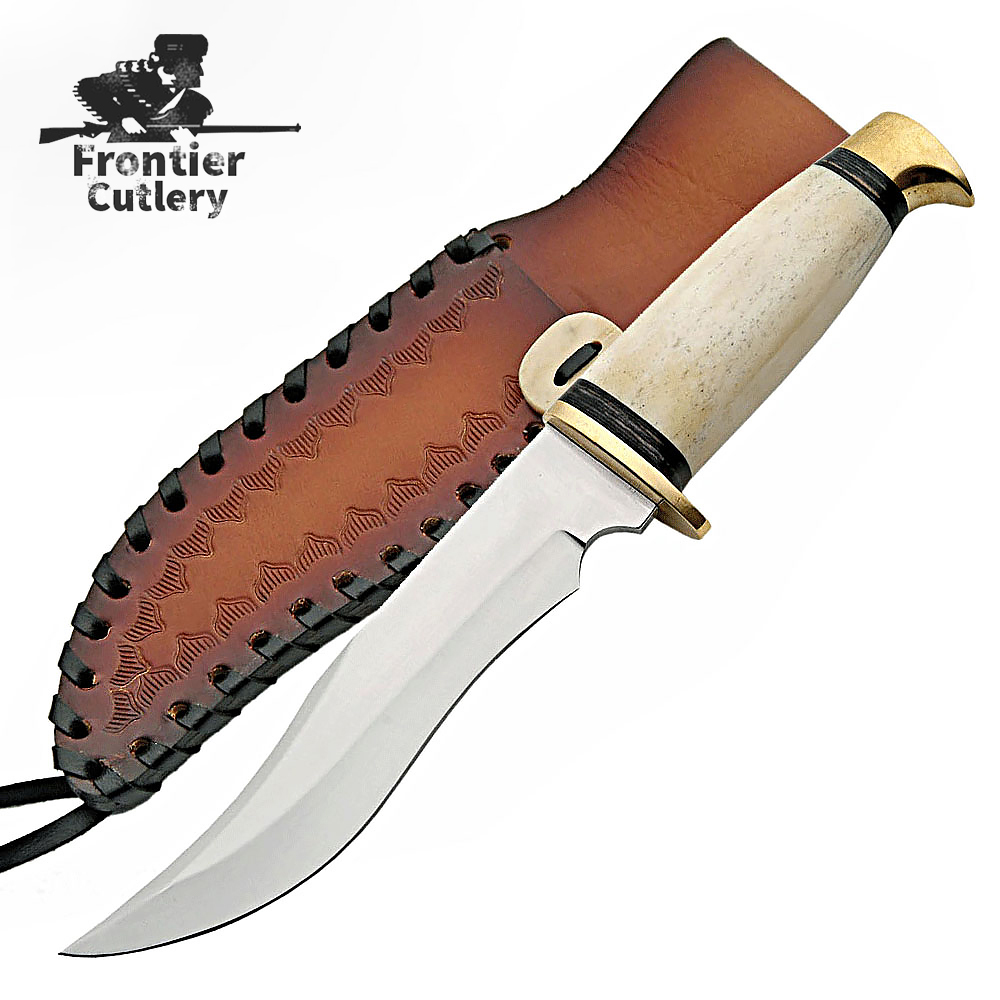 Custom Handmade Hunting knife With Bone Handle