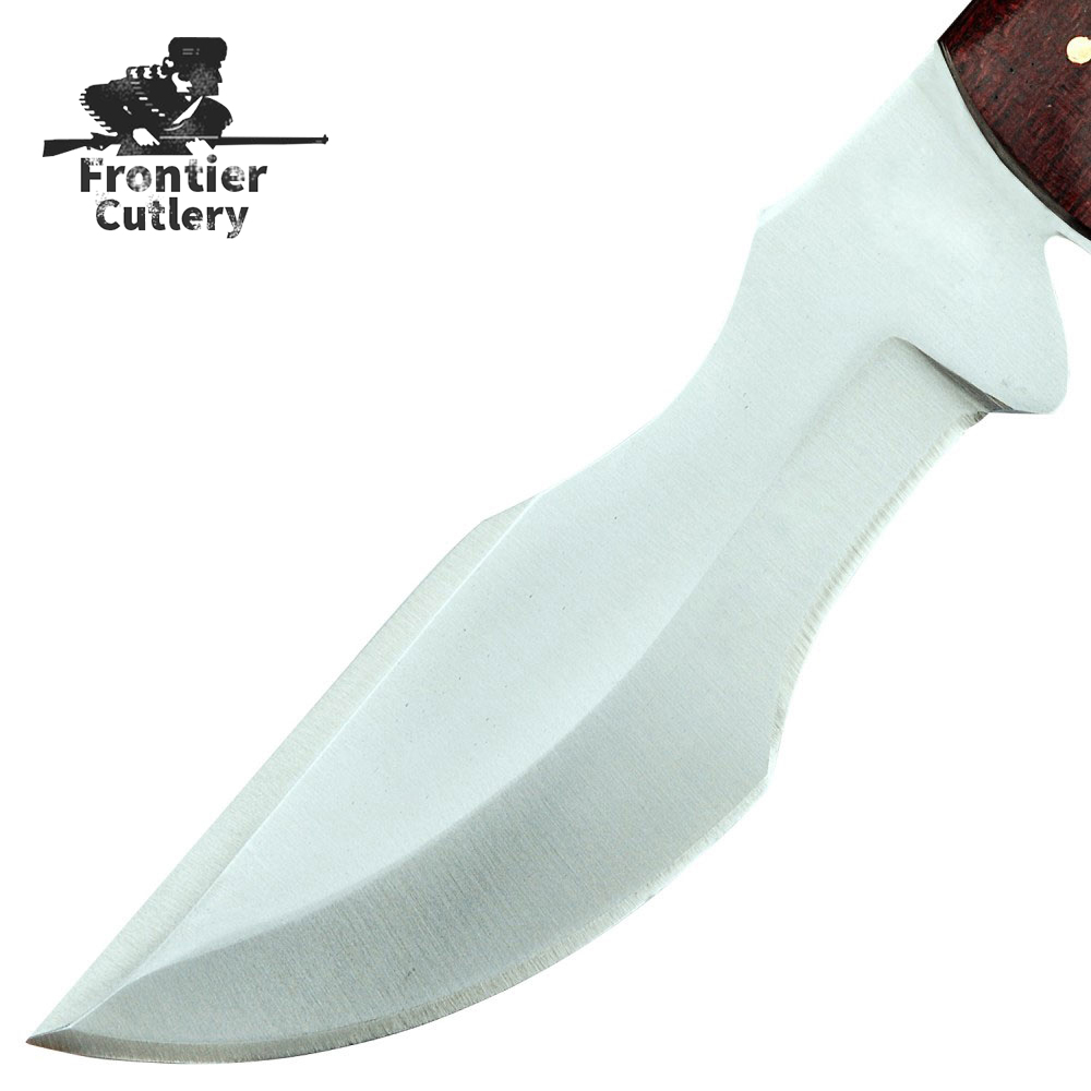 Stainless Steel Blade Hunting knife with Durable Leather Cover