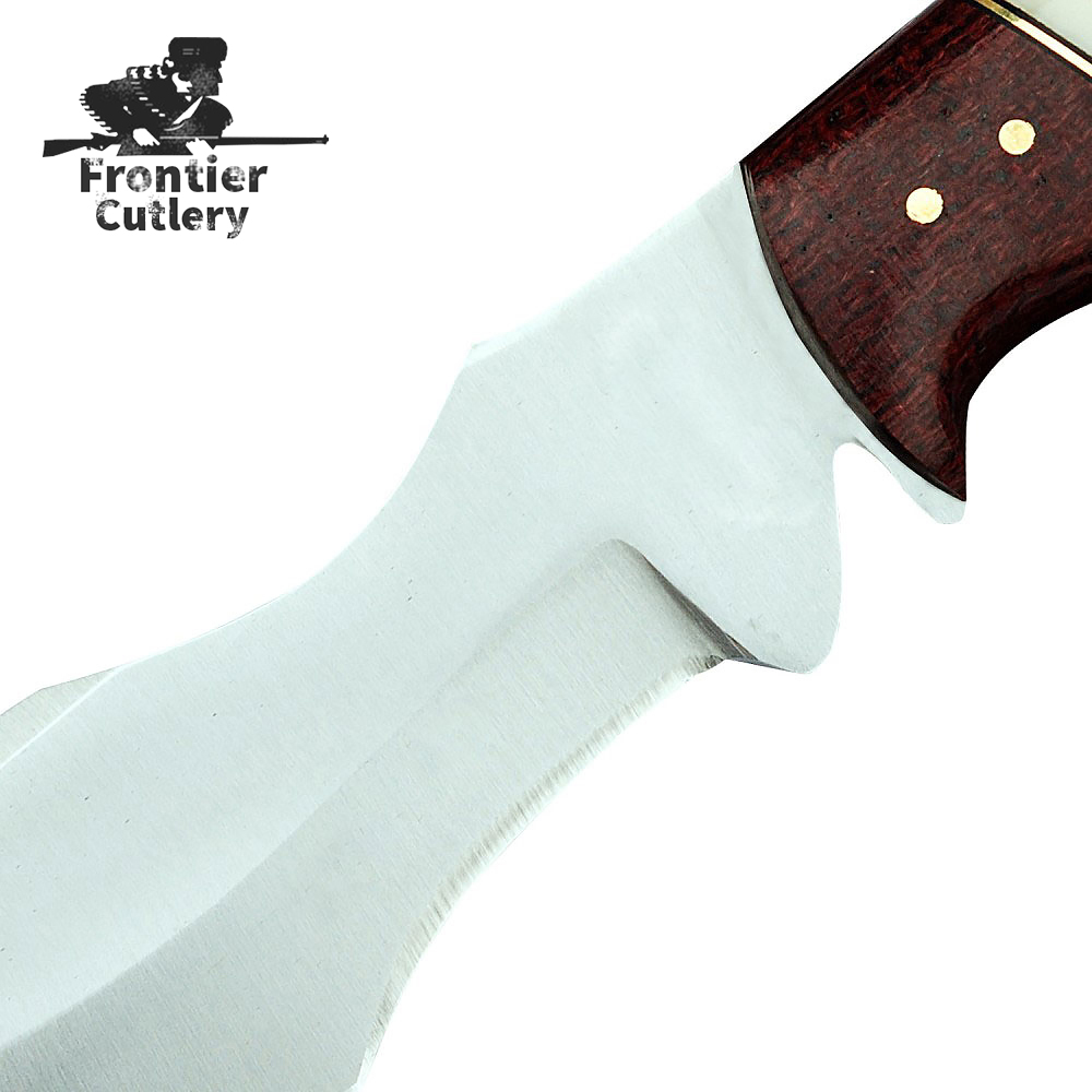 Stainless Steel Blade Hunting knife with Durable Leather Cover